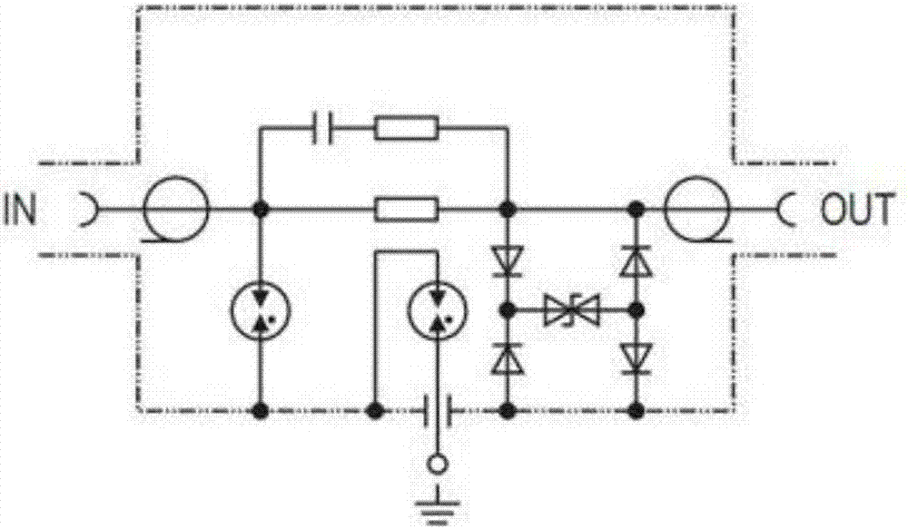 Single path 3G high definition video bidirectional lightning arrester