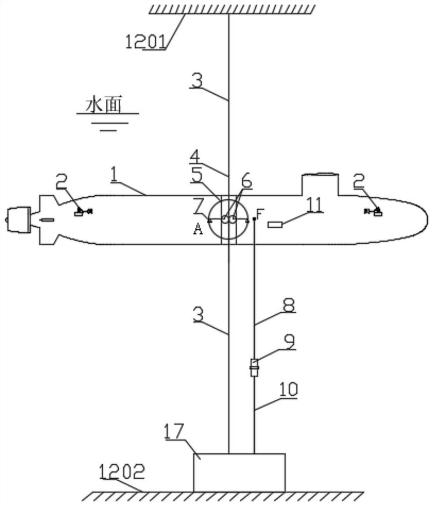 A test system and test method for motion response test of a deep-sea operating platform