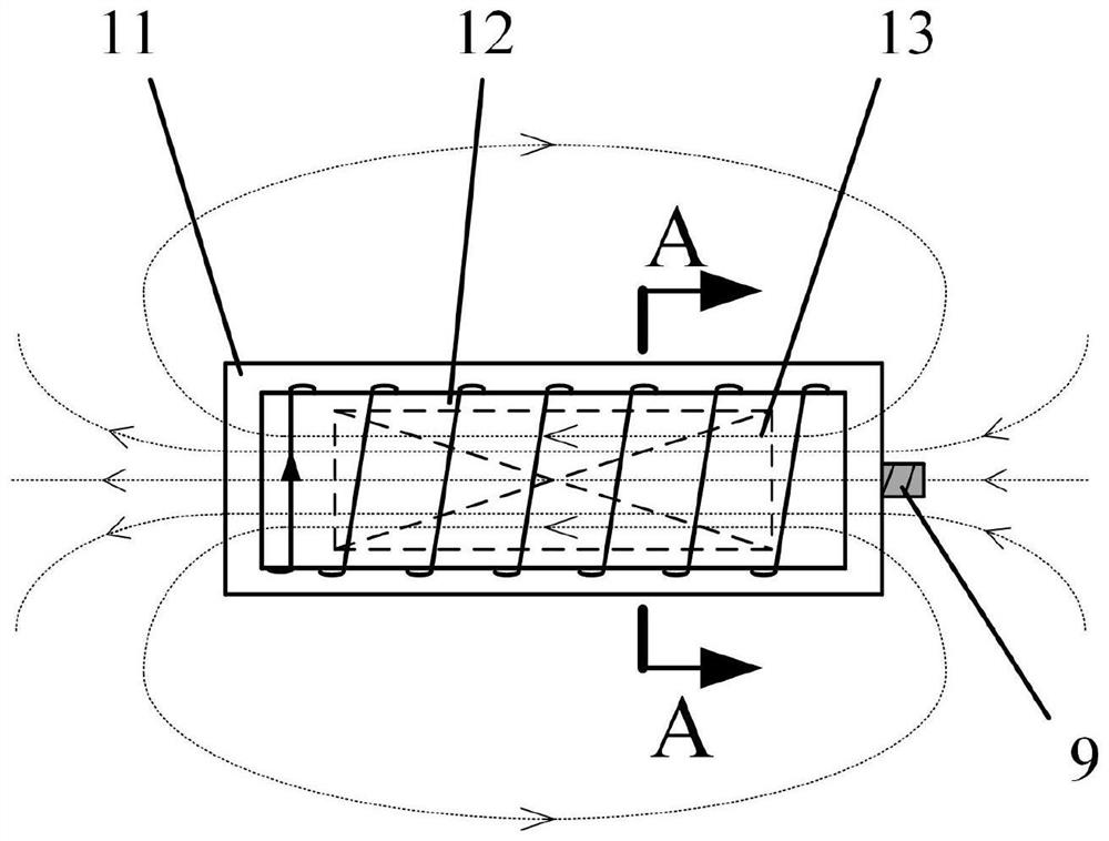 Externally-attached portable electromagnetic induction flow pattern sensor and method for monitoring boiling two-phase flow pattern in heat exchange tube