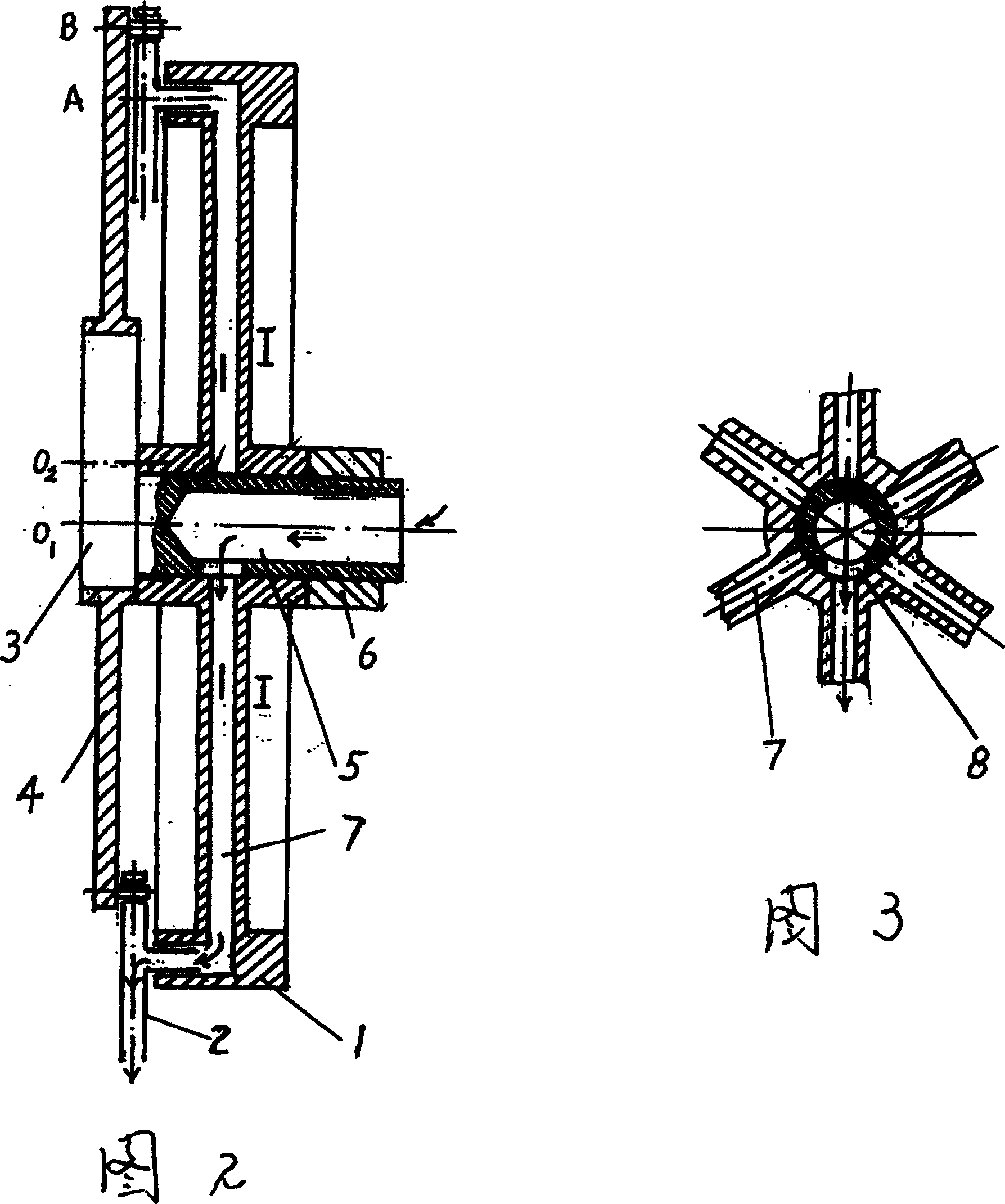 Wheel type injection irrigation device