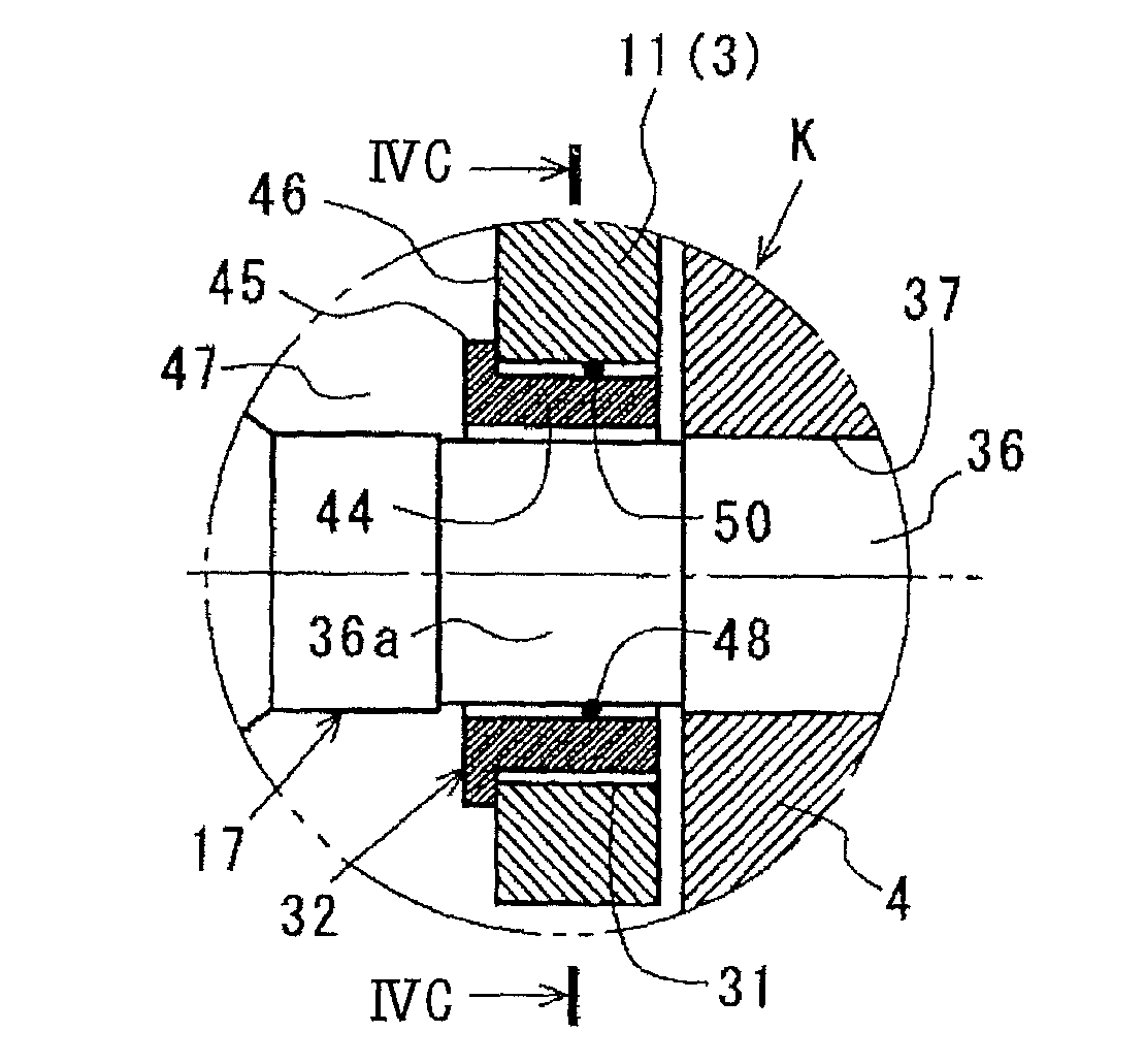 Unlubricated bearing structure and IC socket using same