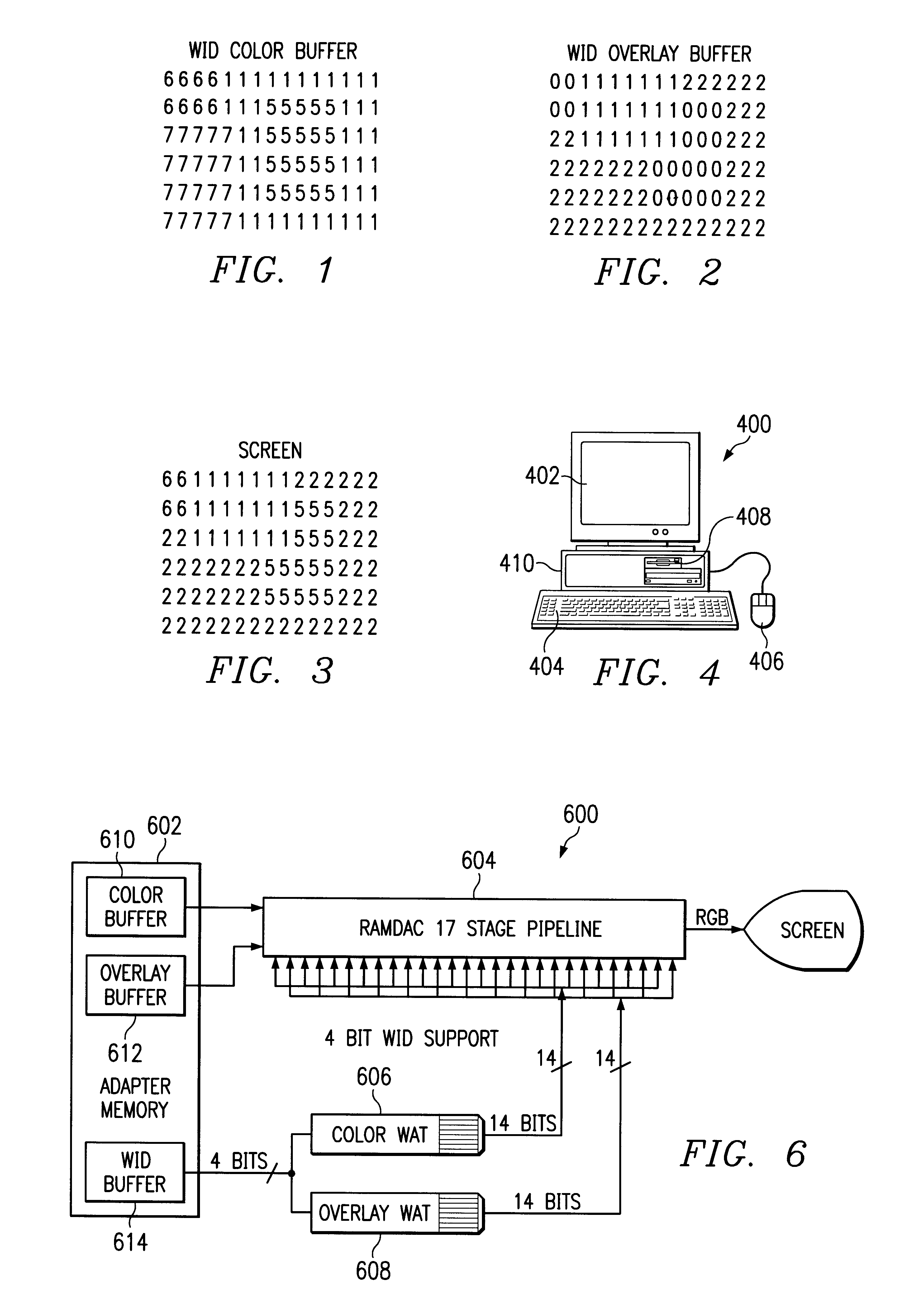 Method and apparatus for updating a window identification buffer in a data processing system