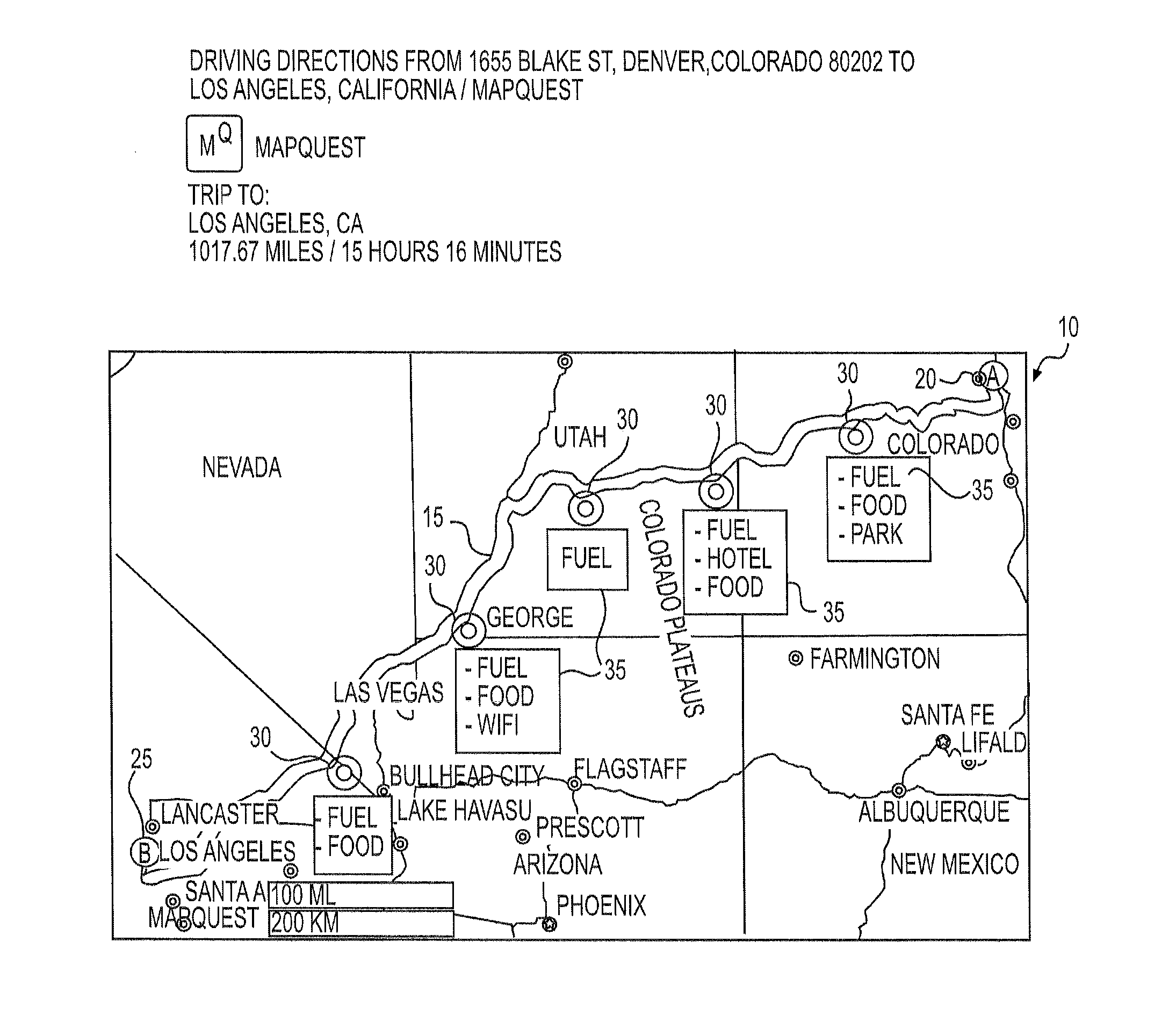 Systems and methods for providing mapping services including route break point recommendations