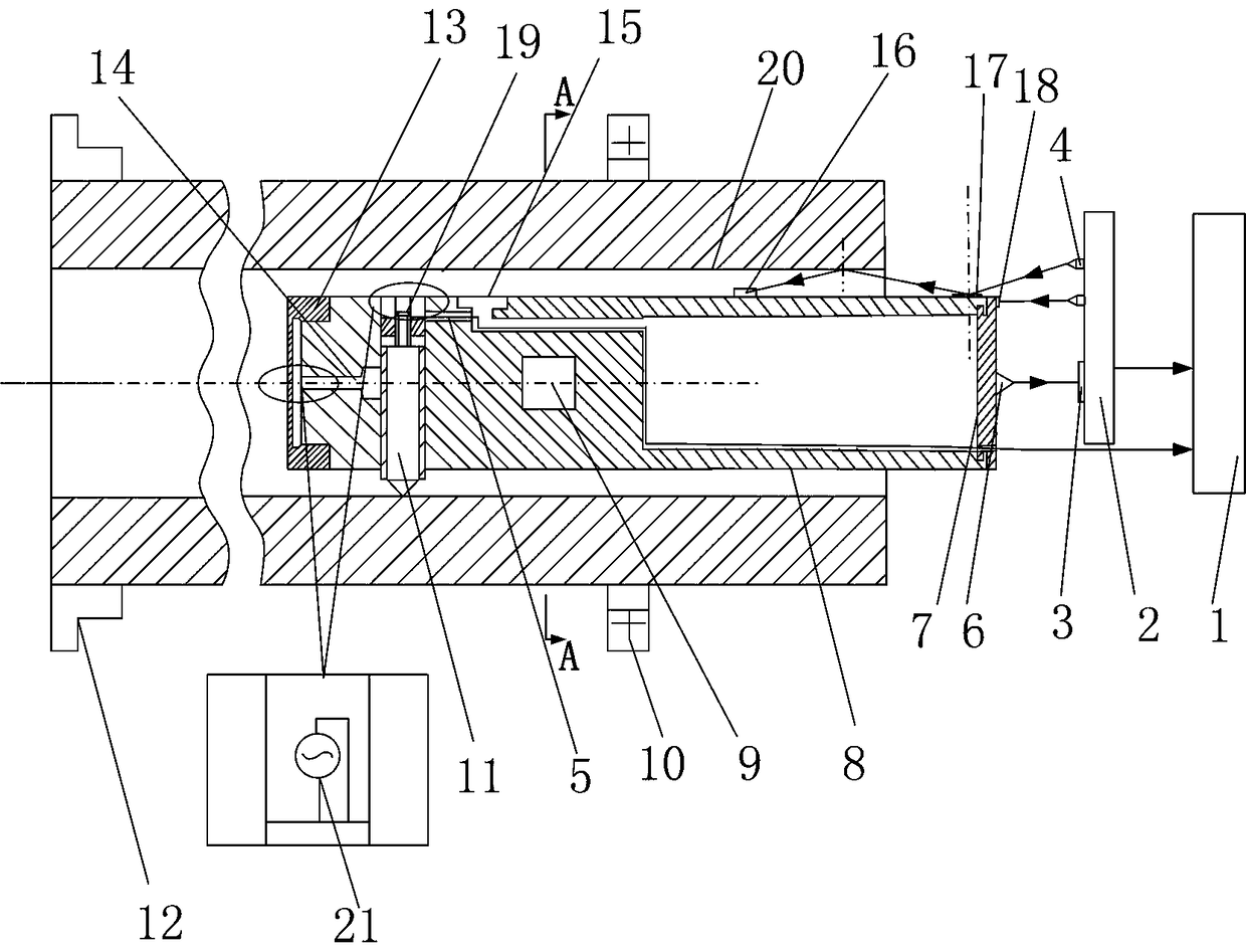 On-line measurement and compensation method of position error of inner wall surface of deep pipe