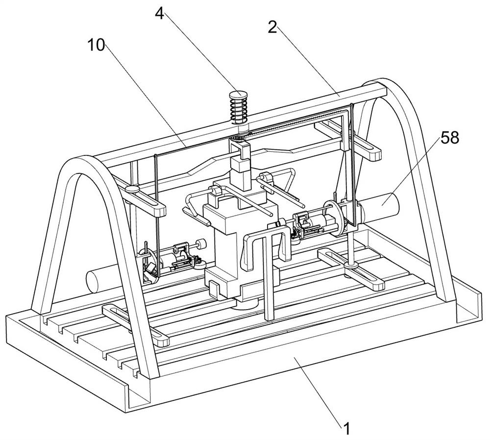 Double-spindle symmetrical type grinding machining device