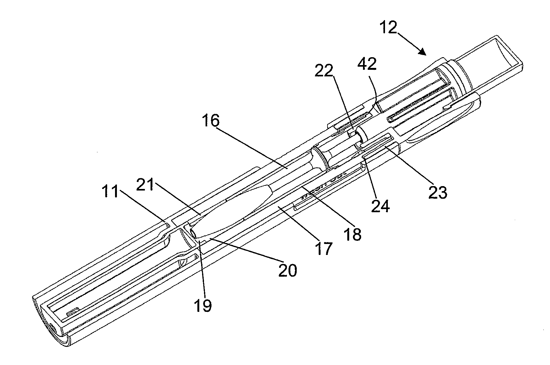 Apparatus for analyzing a test liquid