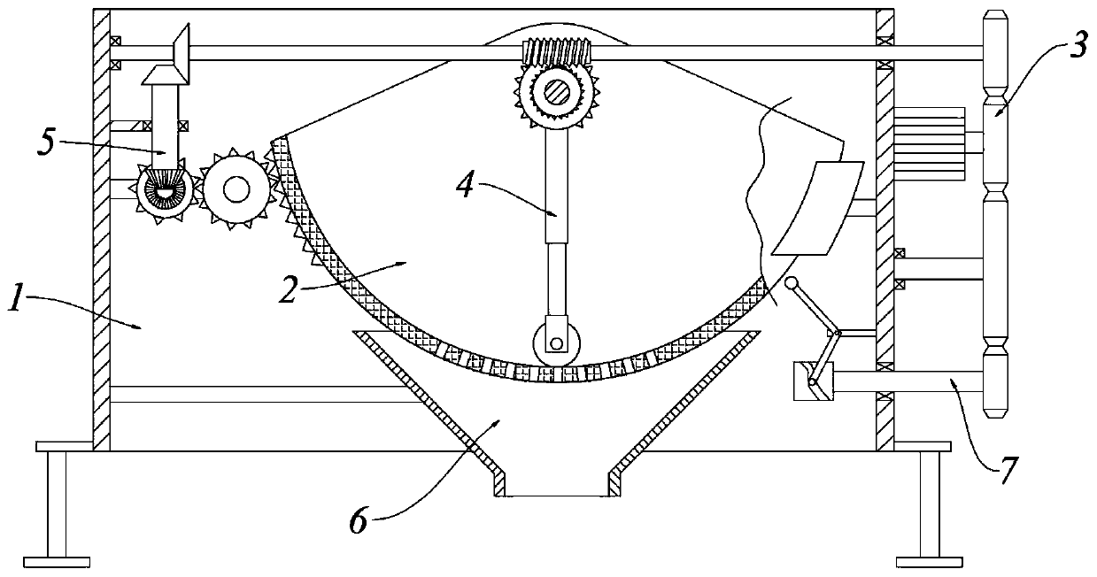 Efficient crushing device for producing coating