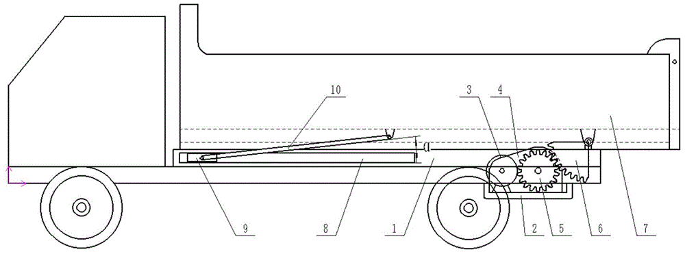Lifting self-discharging mechanism used for full electric vehicle