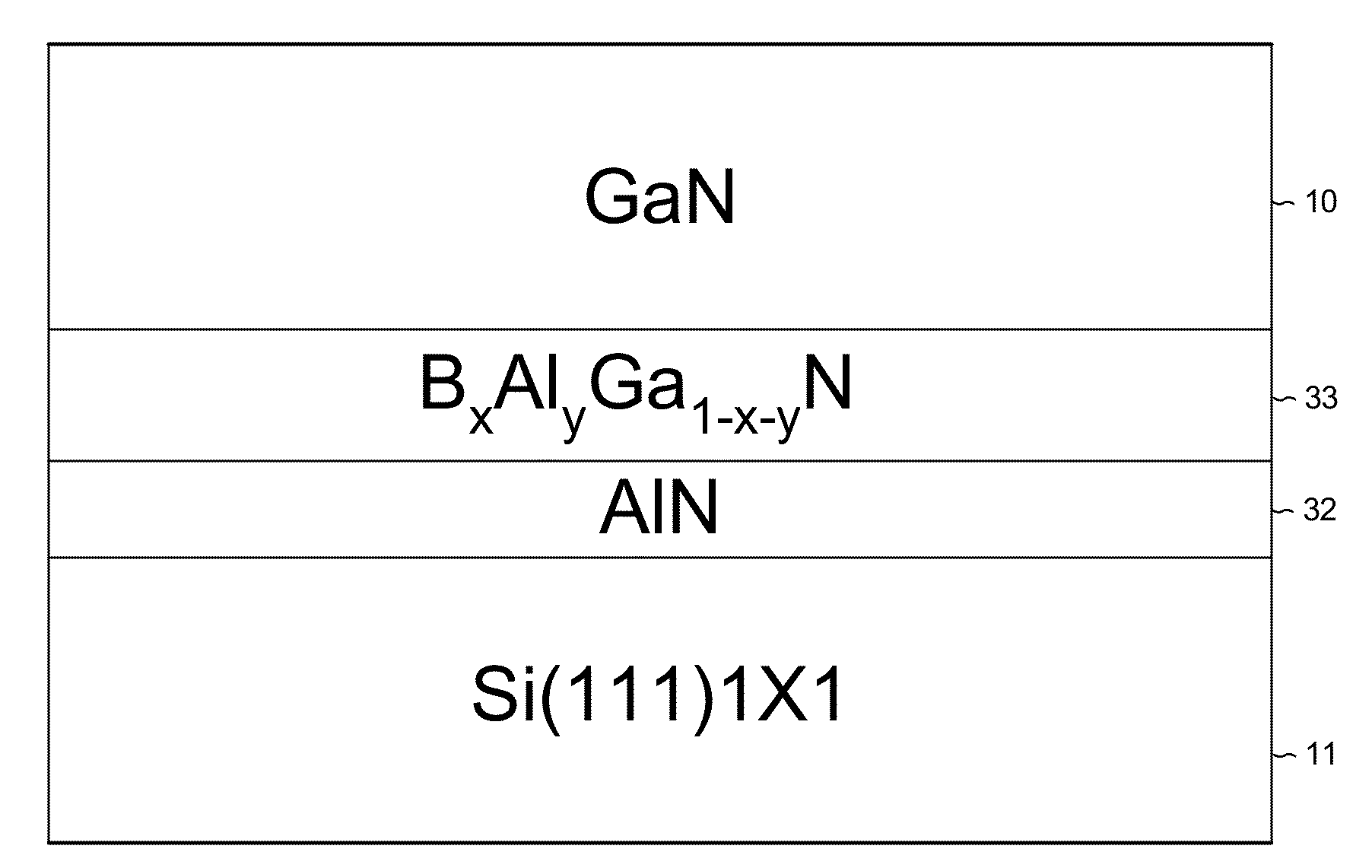 Boron-Containing Buffer Layer for Growing Gallium Nitride on Silicon