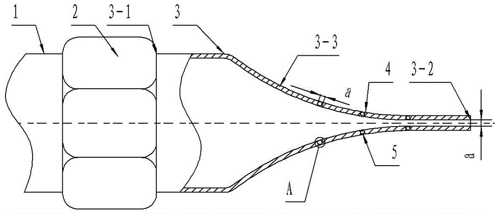 Spherical water film injection pipe fitting