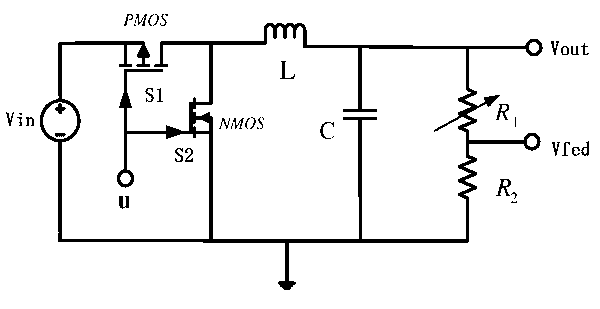 Buck type switching power supply converter controlled by digital sliding mode variable structure