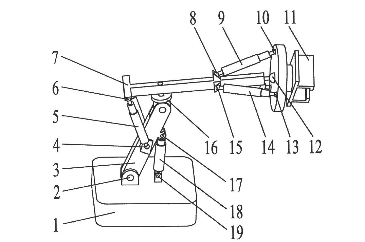 Spatial six-mobility drilling robot mechanism