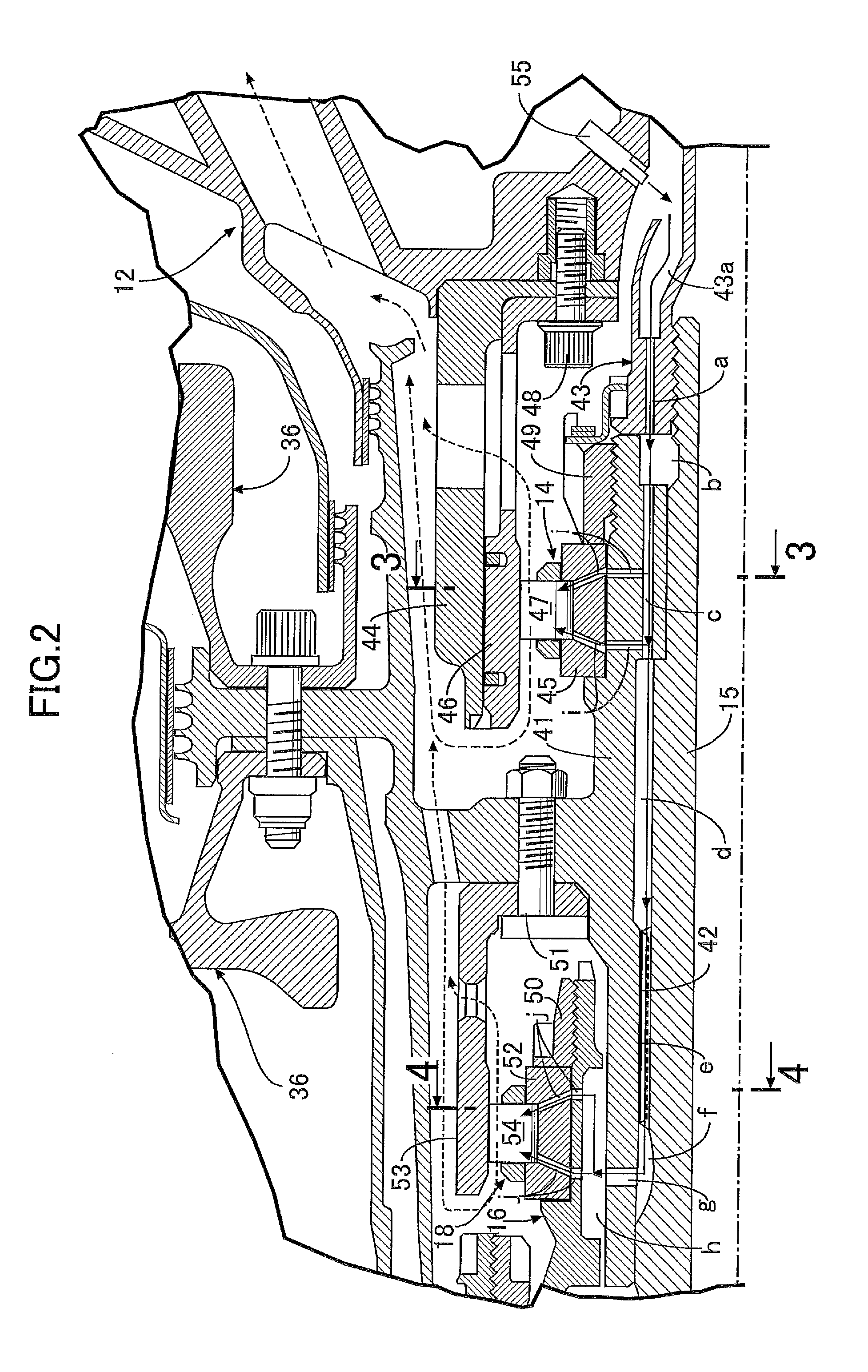 Bearing lubricating structure for gas turbine engine