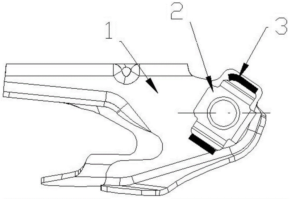 A vehicle right rear transverse link bracket assembly