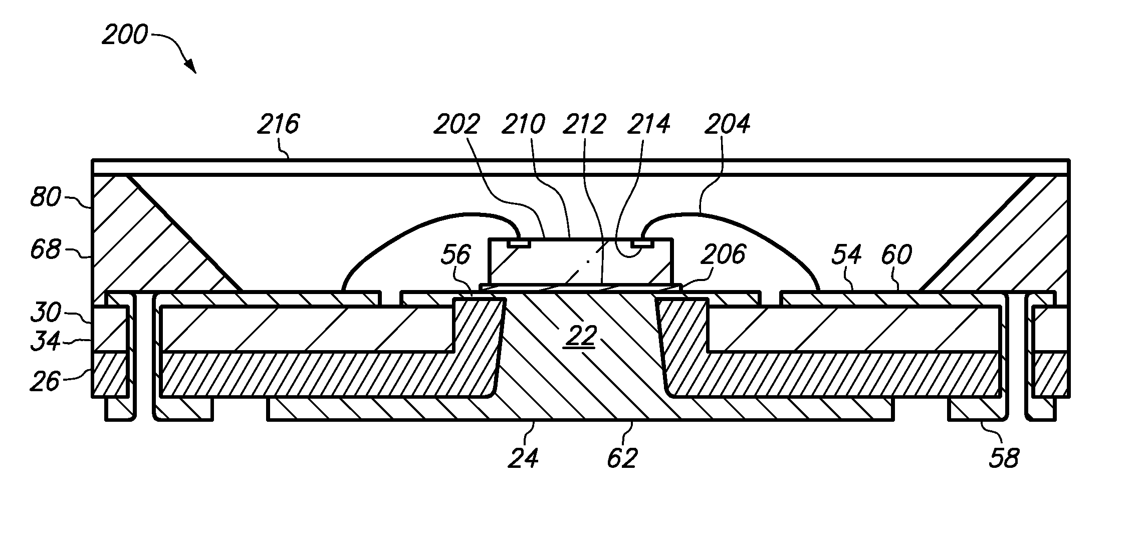 Method of making a semiconductor chip assembly with a post/base heat spreader and a plated through-hole