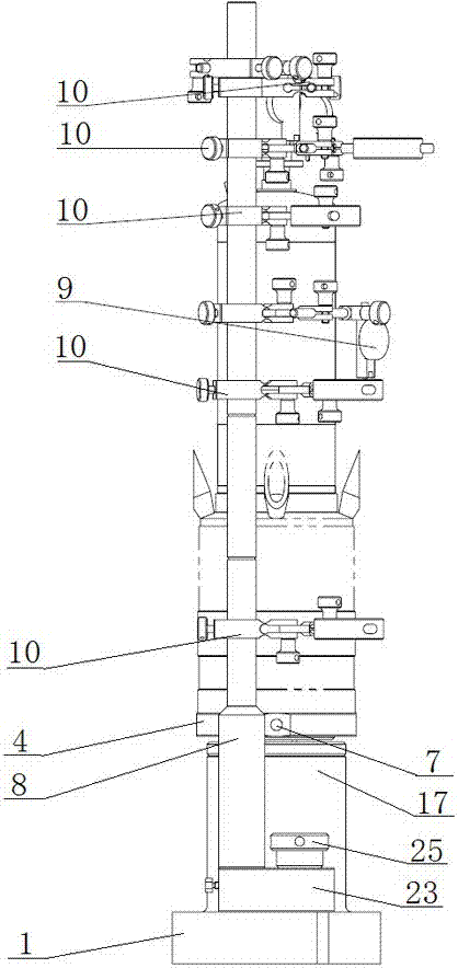 An instrument for measuring the shape and position tolerance of the outer contour of cylindrical parts