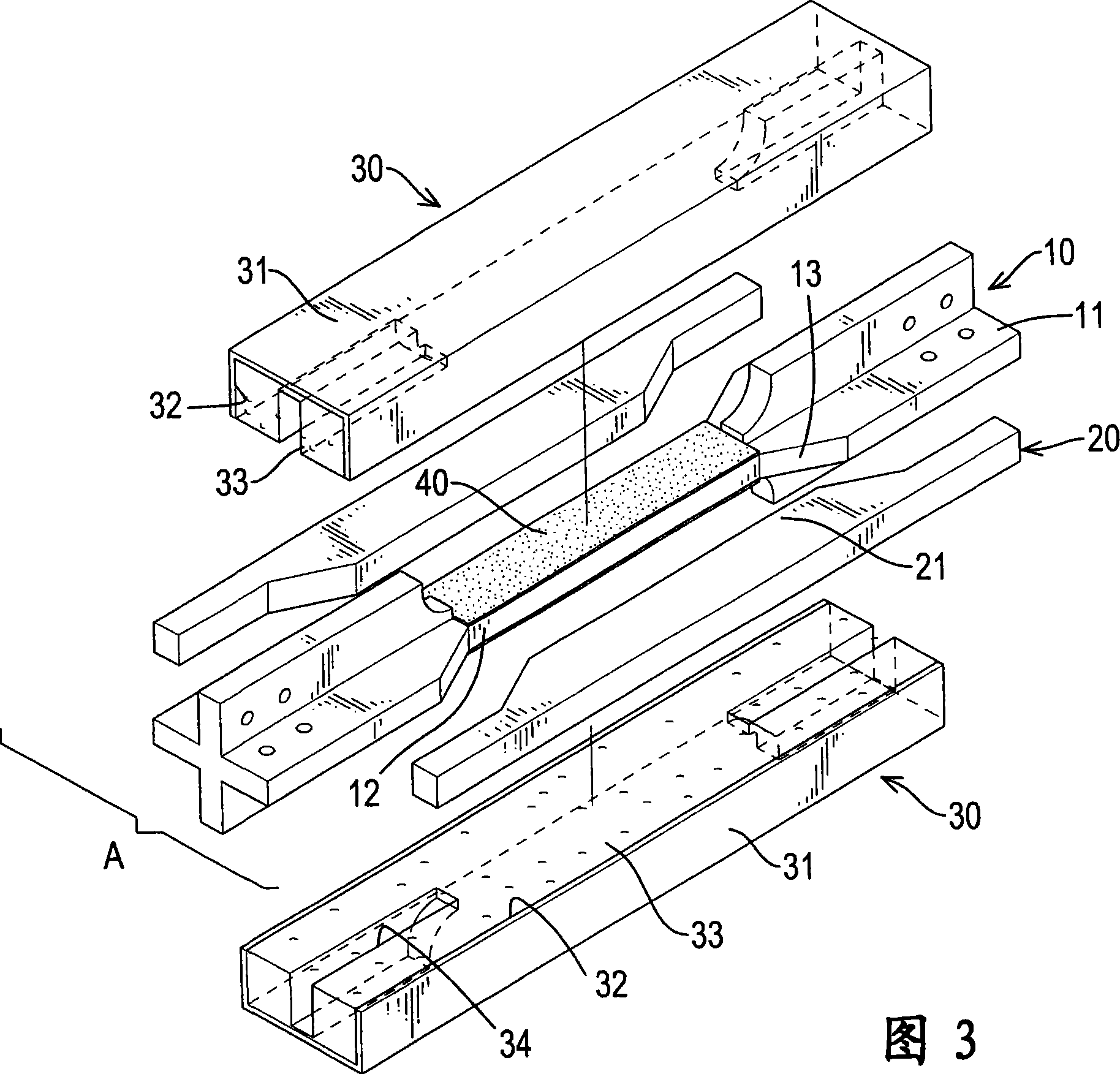 Complete separated type anti-bending bundle inclined strut