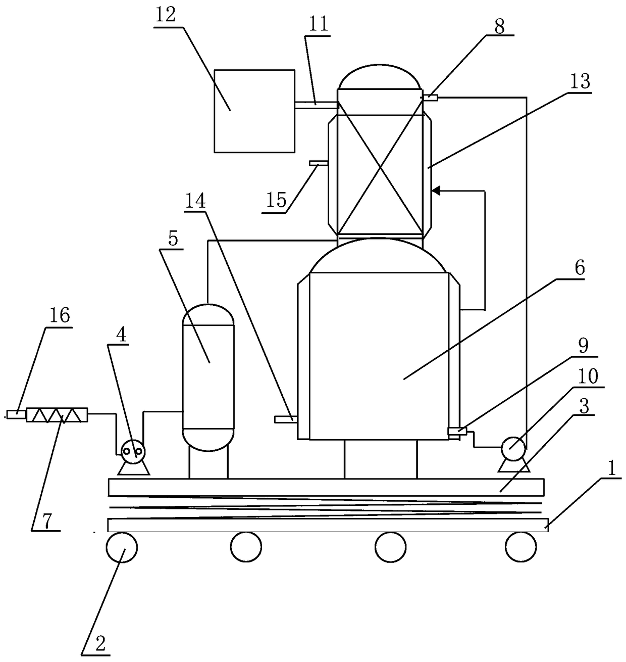 Mobile waste gas adsorption treatment vehicle