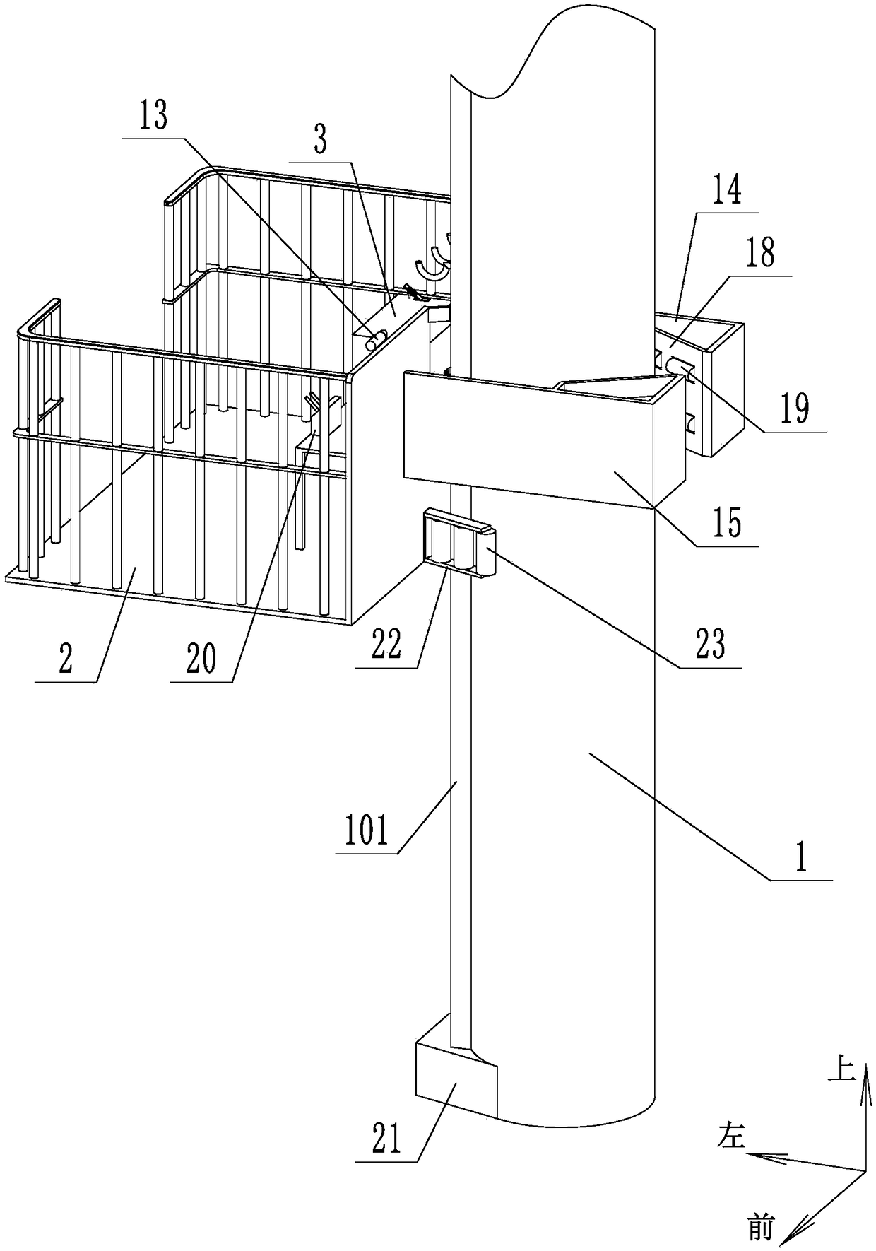 Pole climbing device for electric power system maintenance