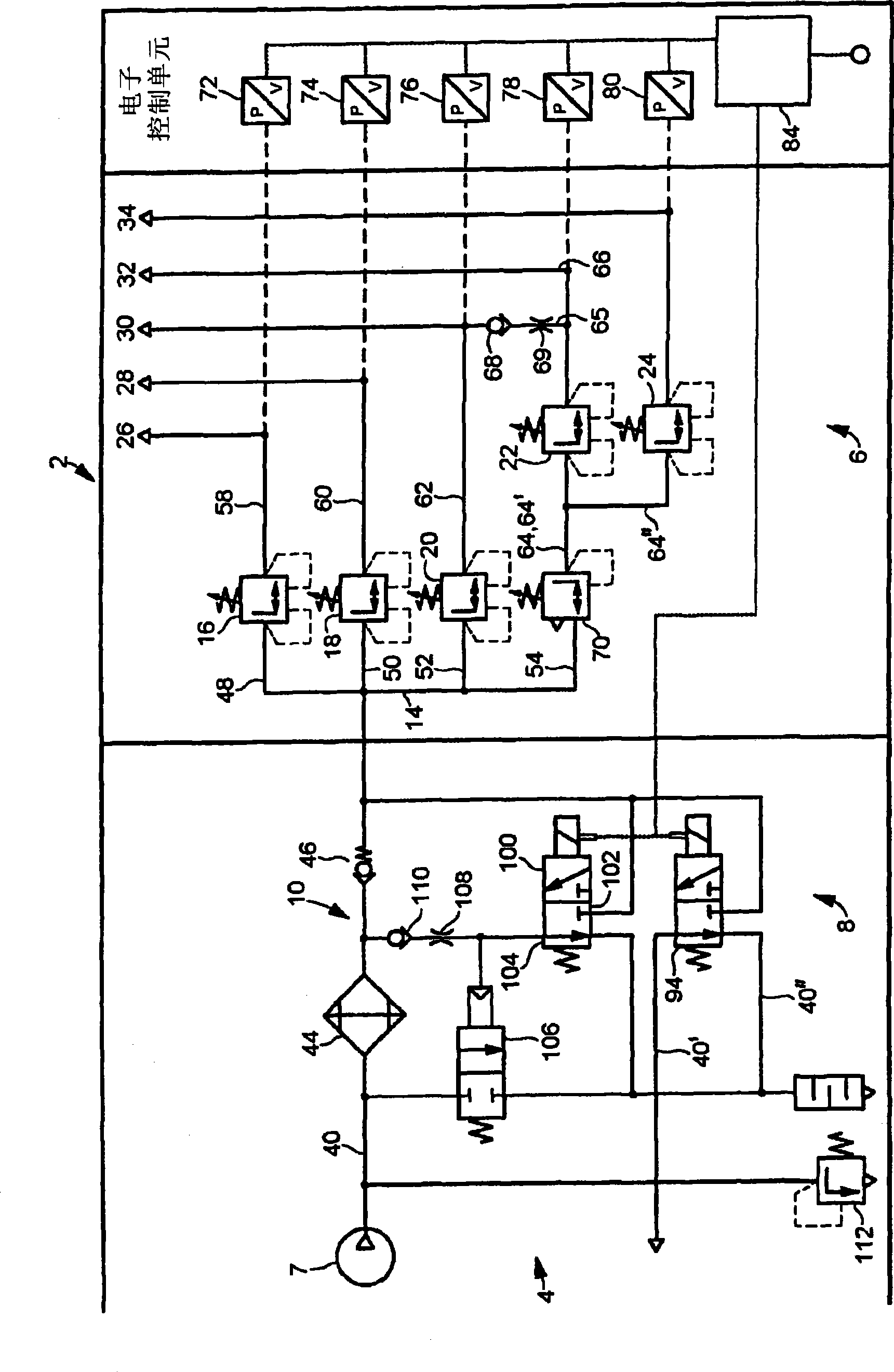 Compressed air supply system and method for determining the parameters of said system
