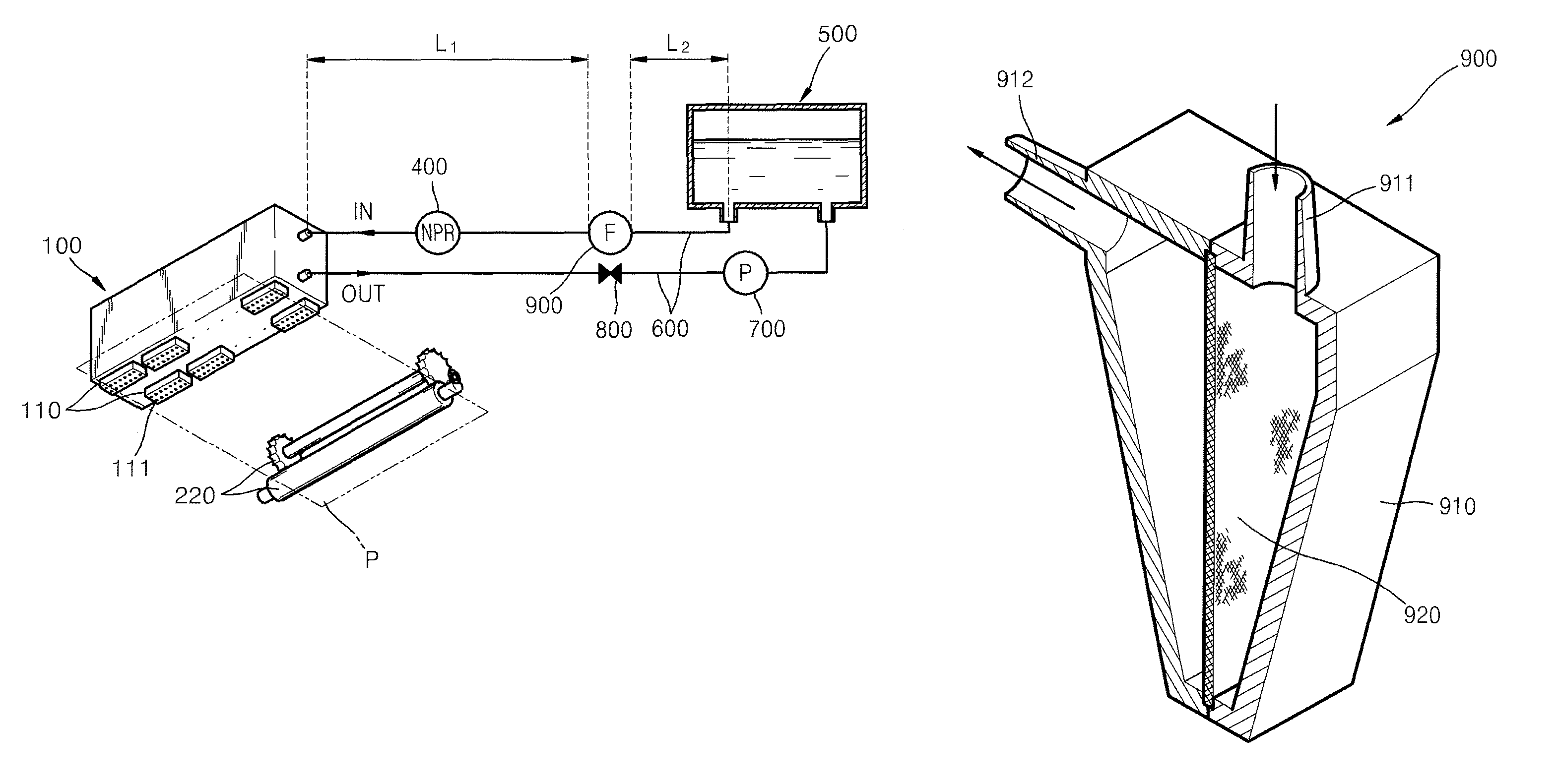 Bubble removing apparatus for inkjet printer and method of removing air bubbles using the same
