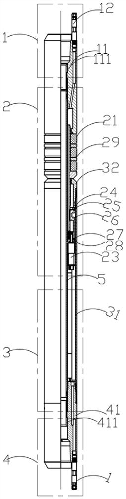 Cable type electric measuring and sealing integrated intelligent separate injection instrument