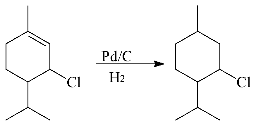 Synthesis method of 5-methyl-2-isopropyl chlorocyclohexane