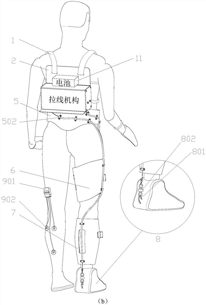 Flexible exoskeleton system and method capable of monitoring wearer's multiple physiological energy consumption