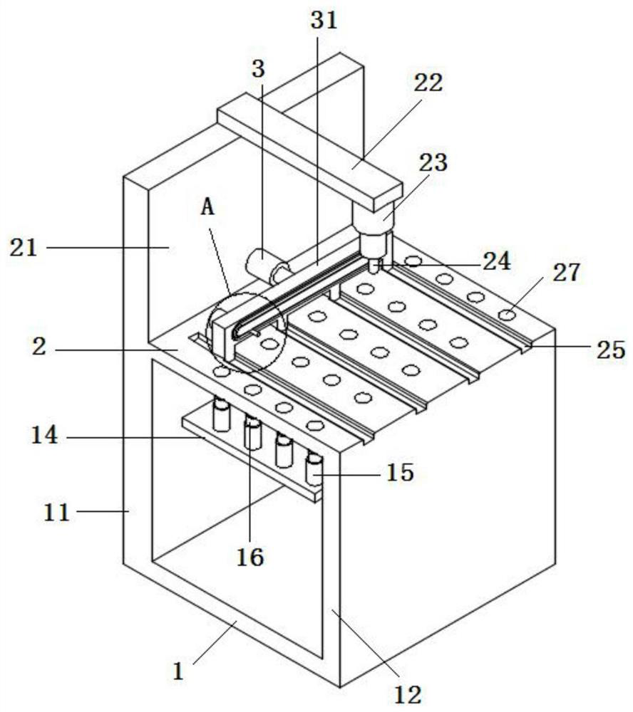 Drilling equipment with positioning function and used for new material plate production