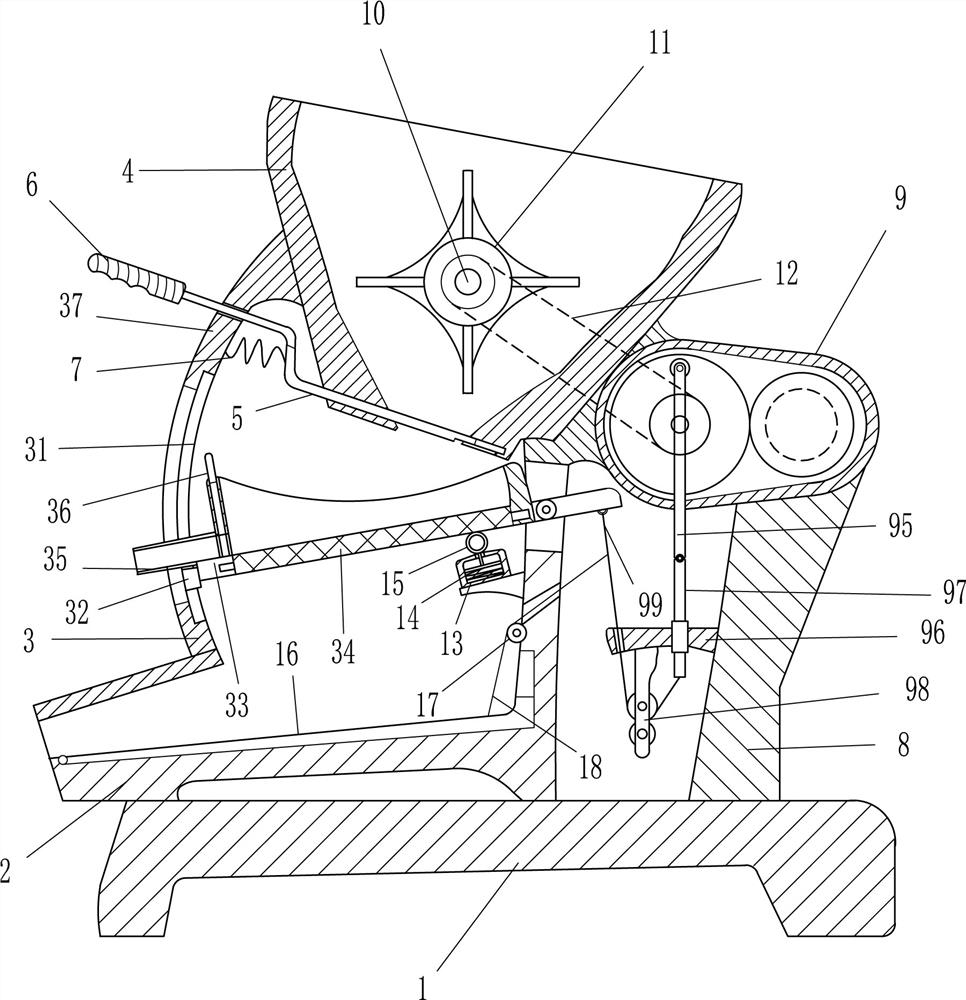 A plastic granule raw material screening machine