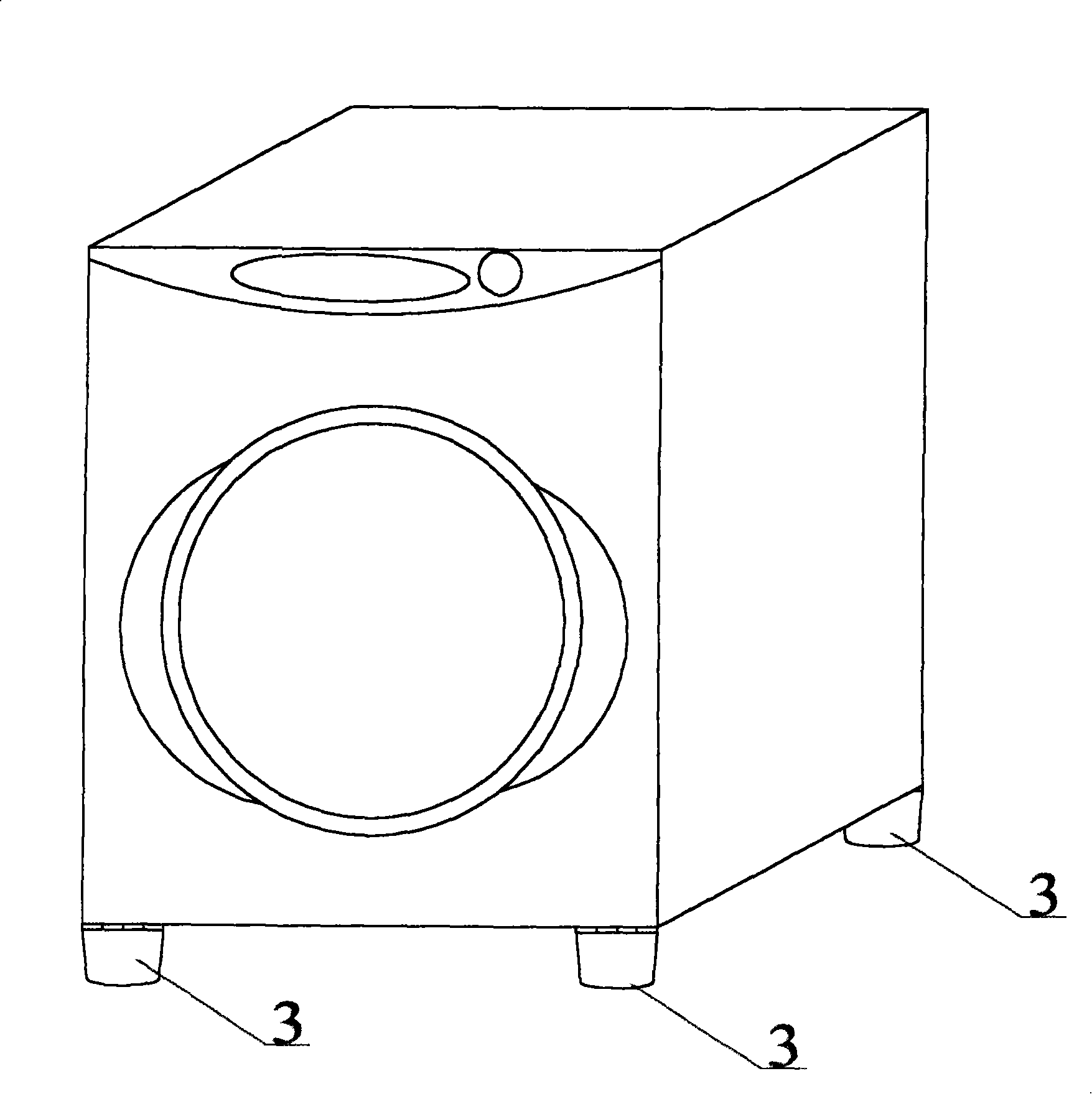 Barrel roll laundry machine wide band elastic granule damper