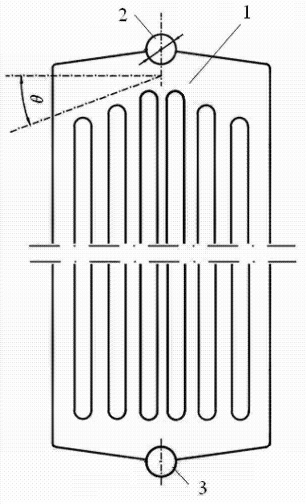 Plate radiator of sloping-shoulder transformer