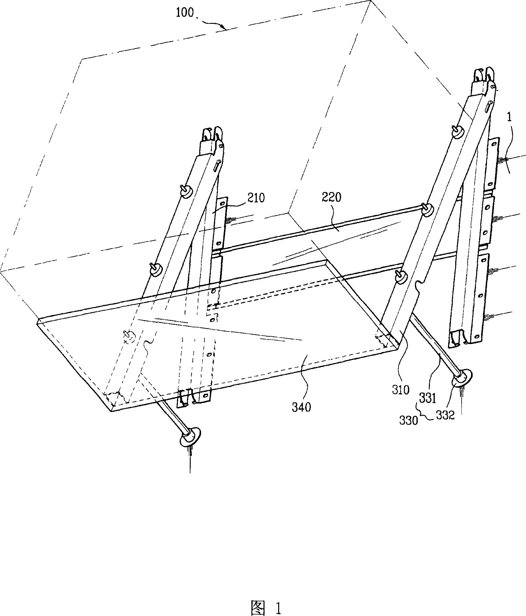 Hanging structure for washing apparatus