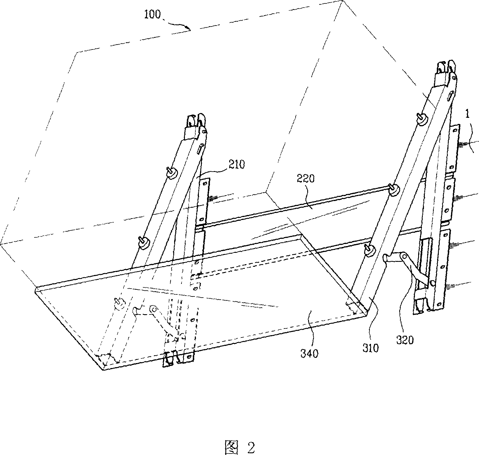 Hanging structure for washing apparatus