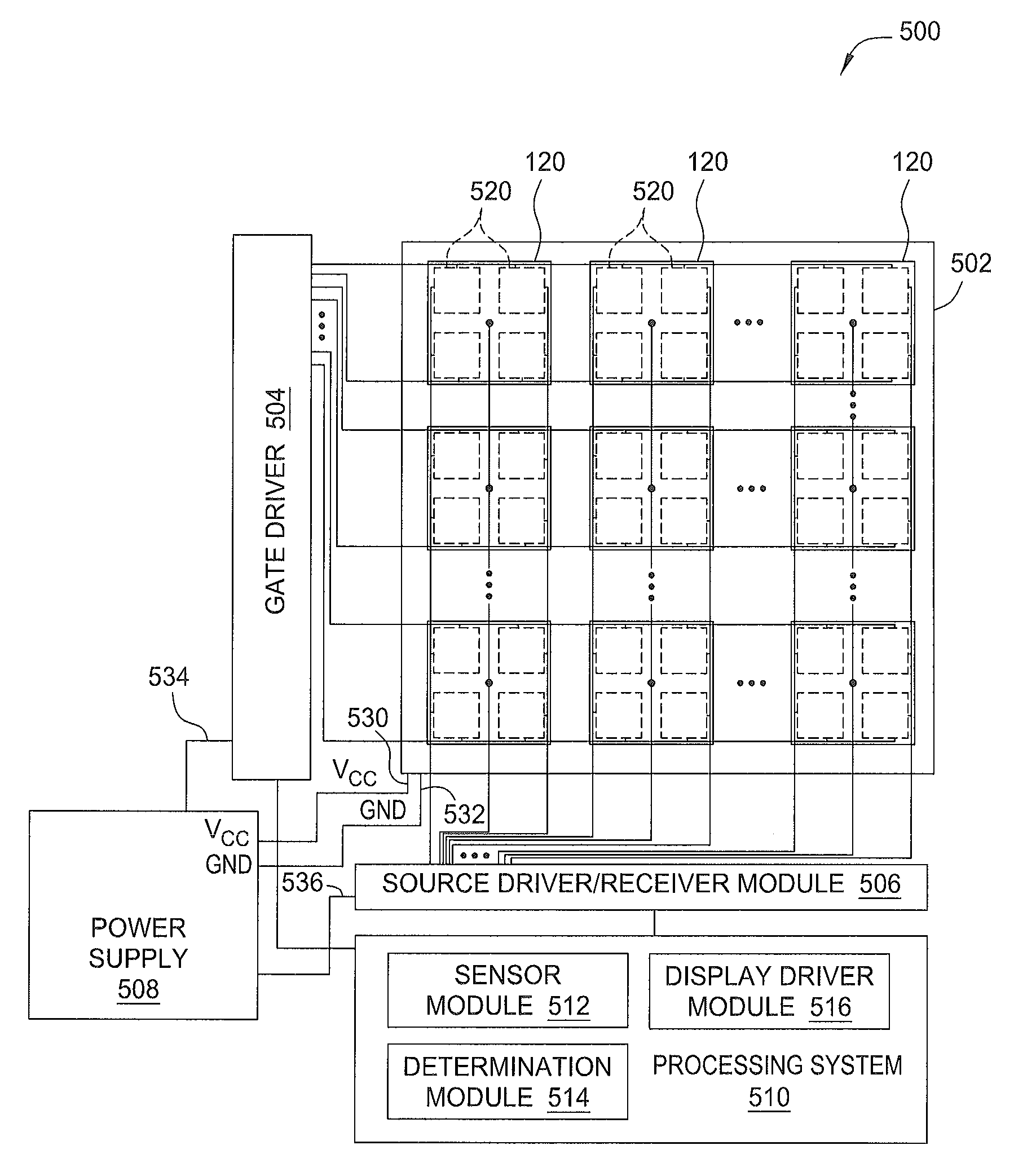 Modulated power supply for reduced parasitic capacitance