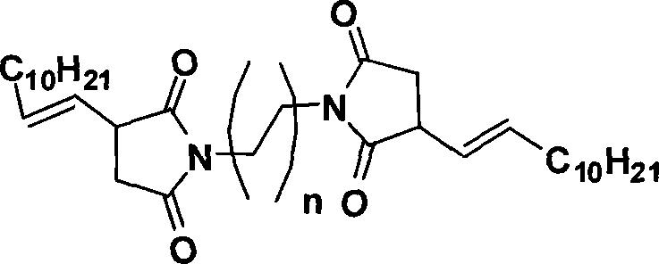 Dipyrrolidine-2,5-diketone-n-alkane compound containing diene group and its synthesizing method and use