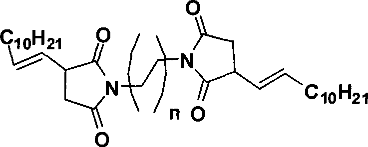 Dipyrrolidine-2,5-diketone-n-alkane compound containing diene group and its synthesizing method and use