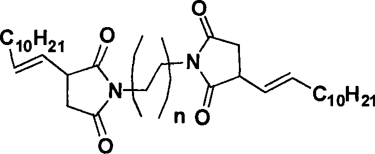 Dipyrrolidine-2,5-diketone-n-alkane compound containing diene group and its synthesizing method and use