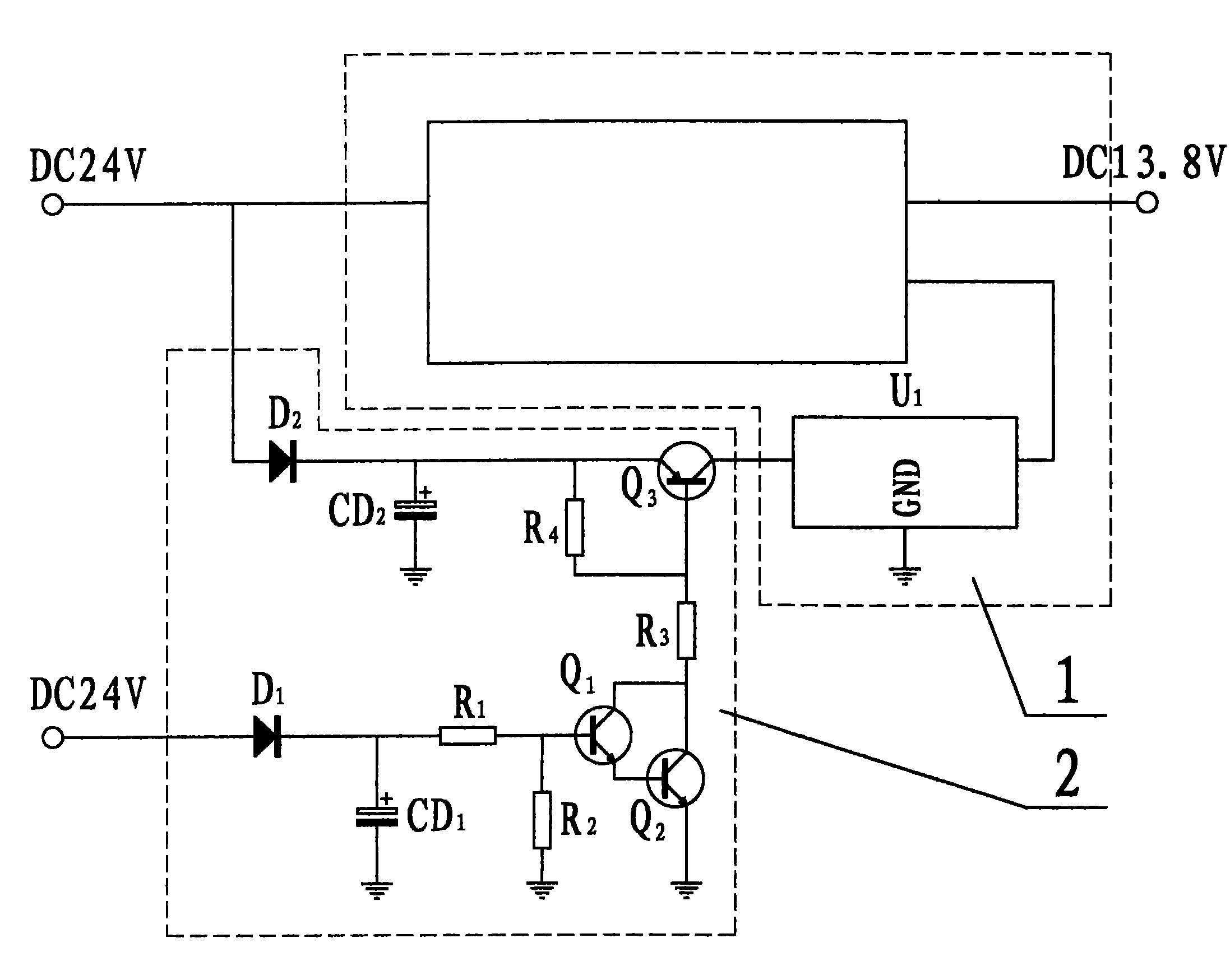 Vehicle power supply time-delay device