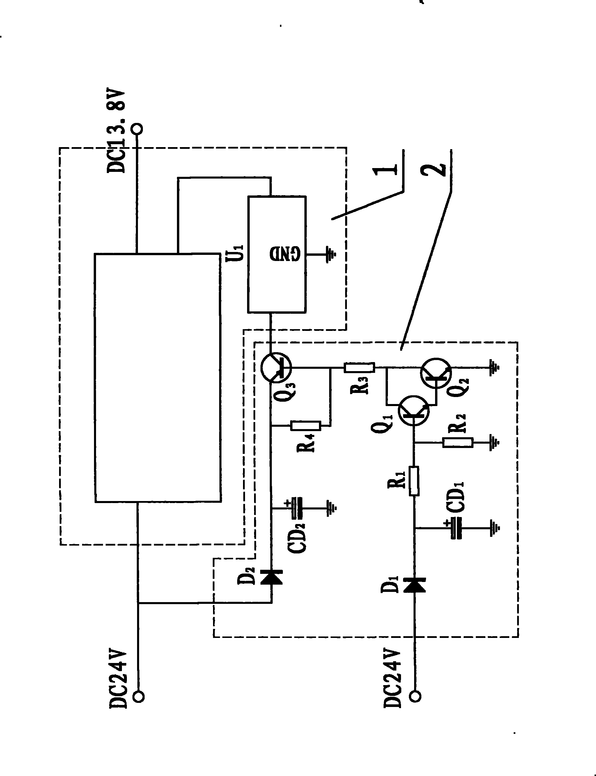 Vehicle power supply time-delay device