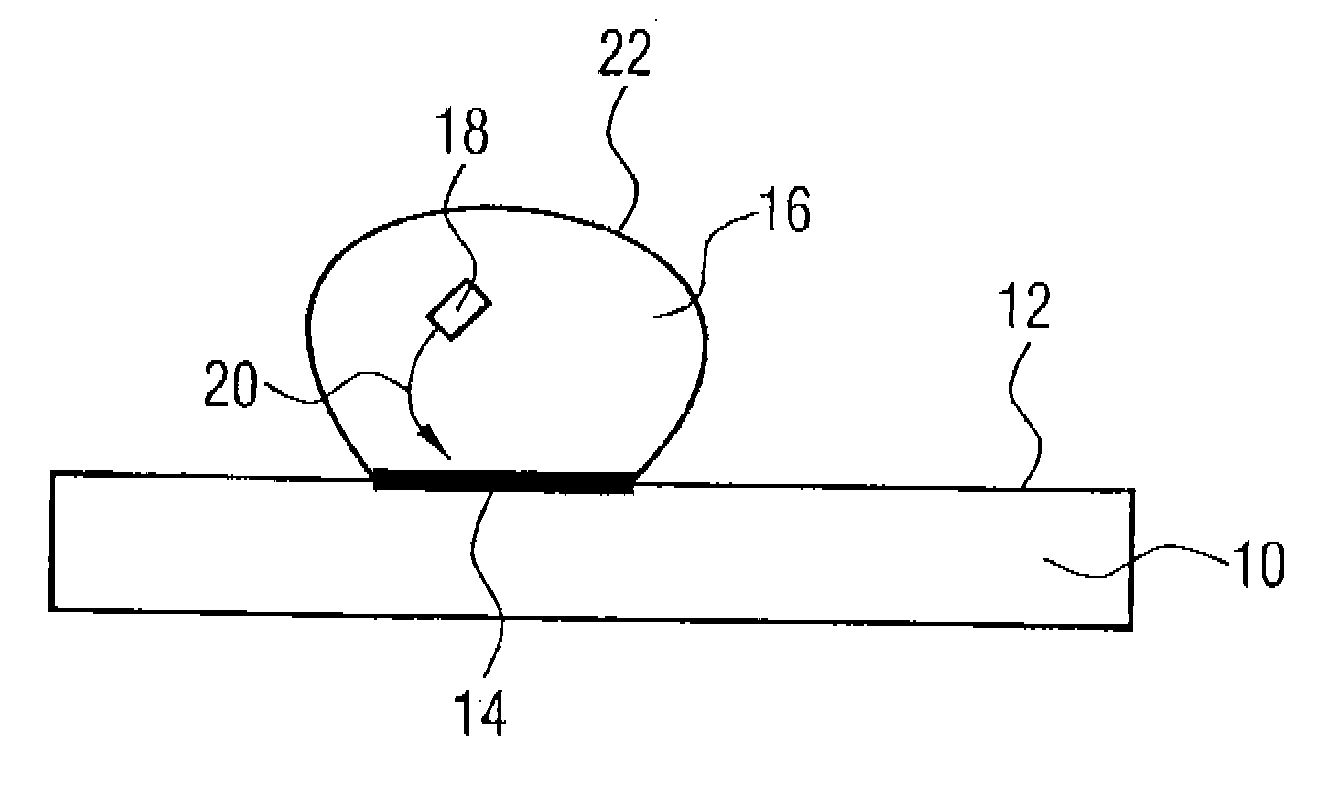 Method and Device for Producing a System Having a Component Applied to a Predetermined Location of a Surface of a Substrate