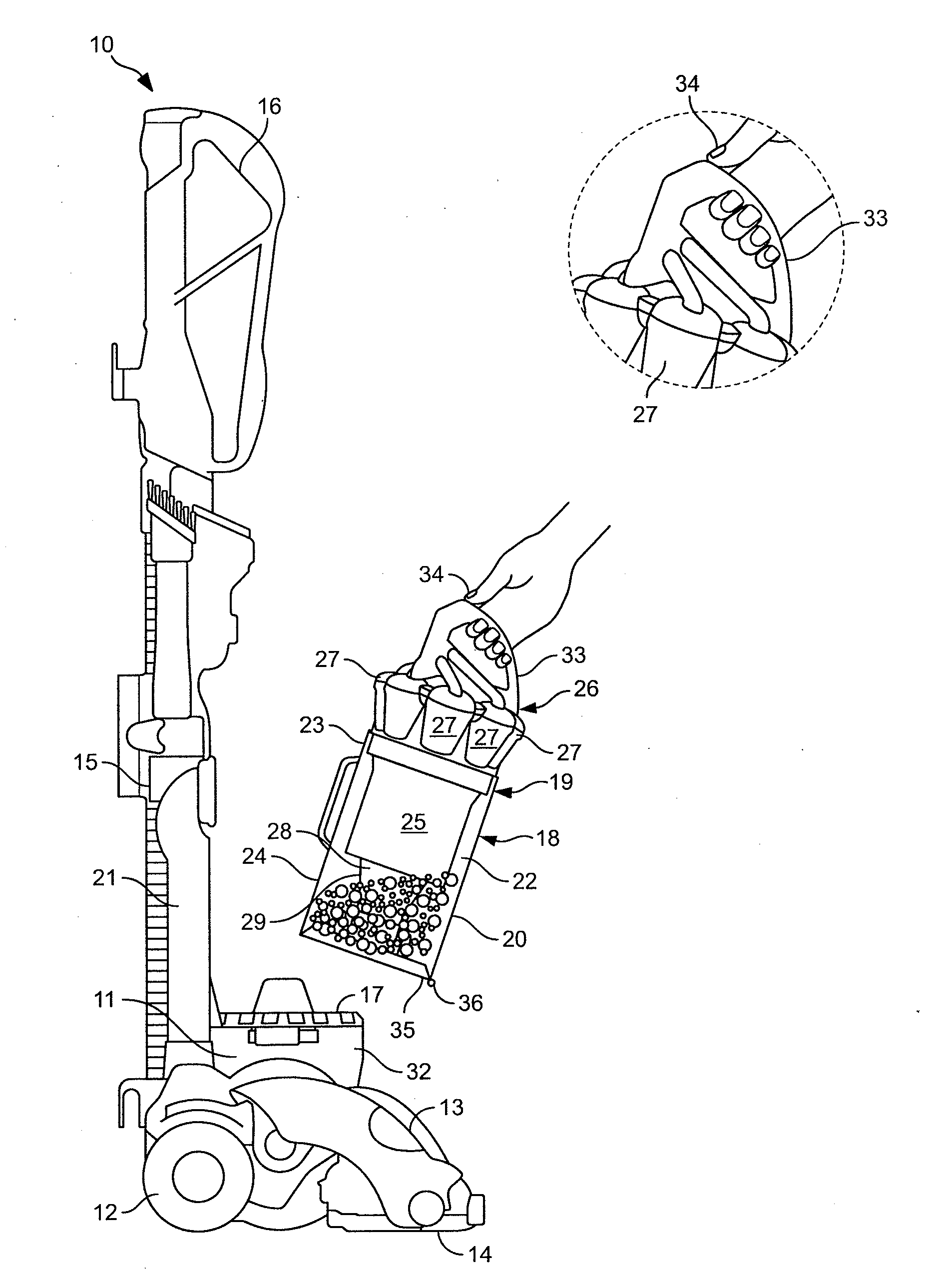 Separating apparatus for a cleaning appliance
