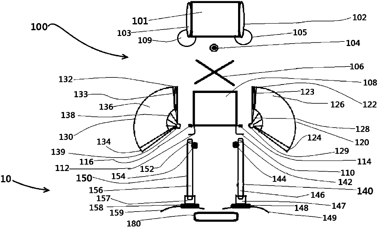 Umbrella used for adjustable coverage range of backpack