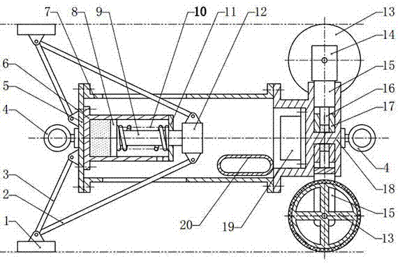 A pipe pig hydraulic control brake device