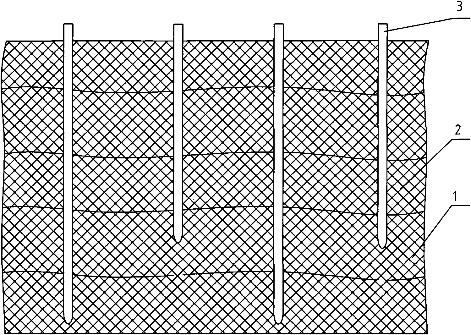 Wind power generation unit blade reinforced with needle fiber and fabrication process thereof