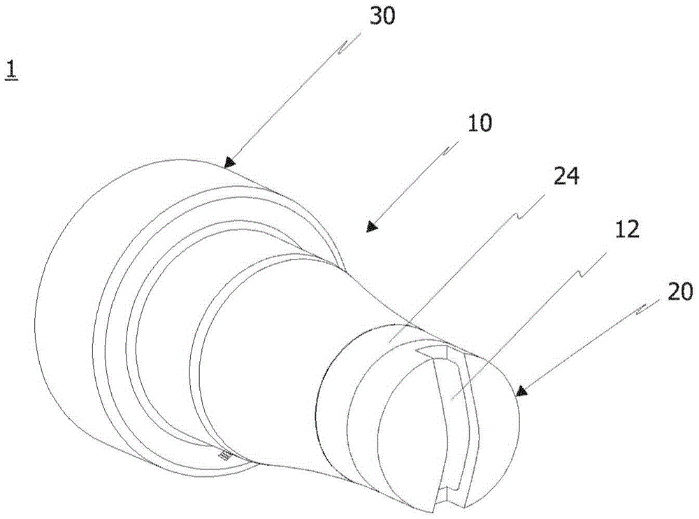 Modular nozzle having wear-resistant housing part