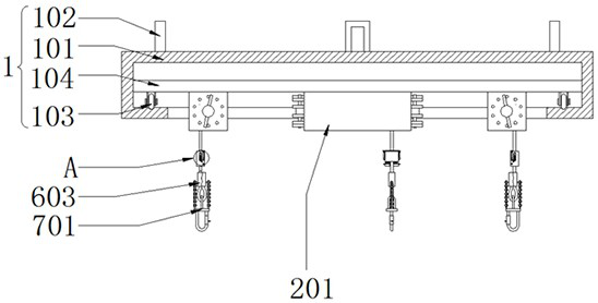 Windproof type hoisting lockset with high safety and stability