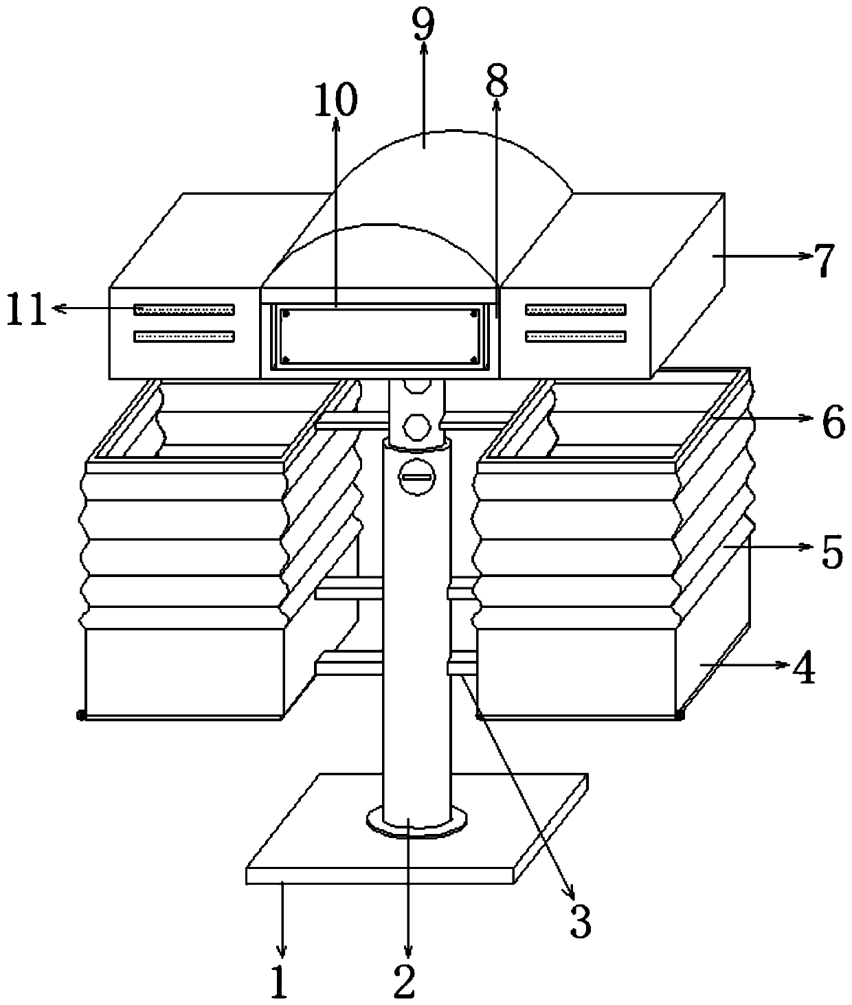 Environment-friendly pest killing device for agricultural planting