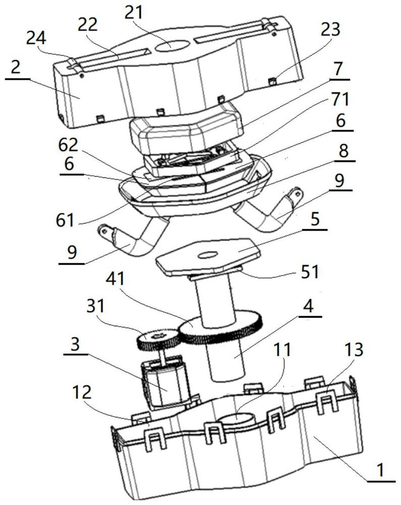 Lifting telescopic device of automobile interior decoration component