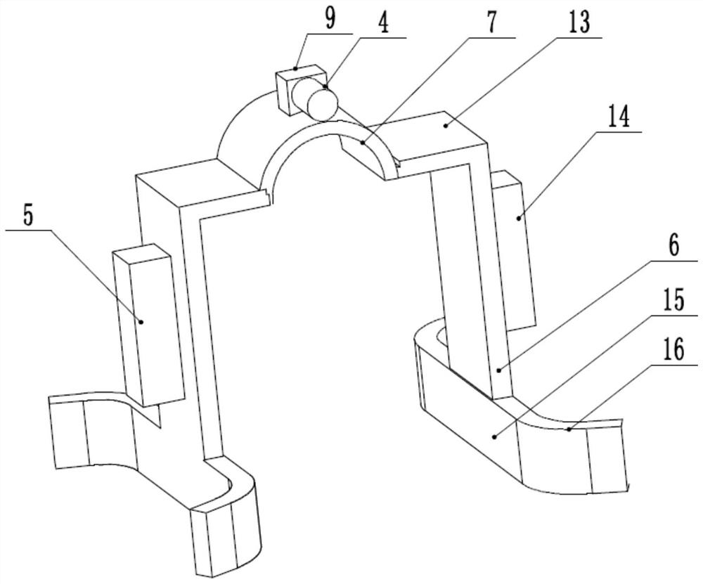 Automatic cleaning device for hospital stair railing